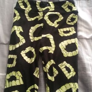 Neon green glow in the dark pants for kids